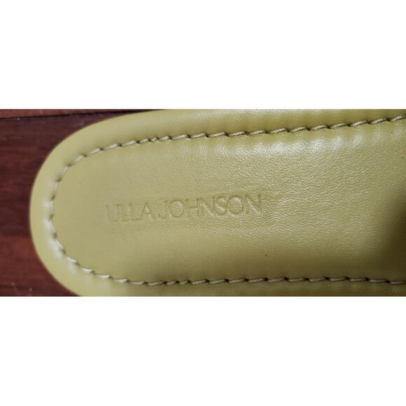 Ulla Johnson Olive Green Studded Sandals Size 9.5US Square Toe Crisscross Strap - Picture 6 of 11